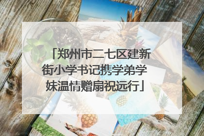 郑州市二七区建新街小学书记携学弟学妹温情赠扇祝远行