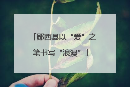 郧西县以“爱”之笔书写“浪漫”