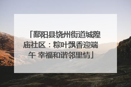 鄱阳县饶州街道城隍庙社区：粽叶飘香迎端午 幸福和谐邻里情
