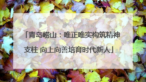 青岛崂山：唯正唯实构筑精神支柱 向上向善培育时代新人