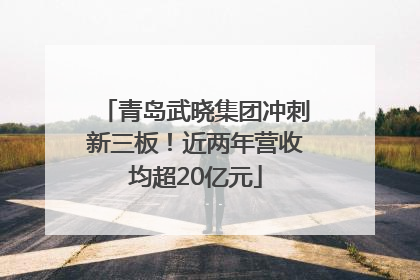 青岛武晓集团冲刺新三板！近两年营收均超20亿元