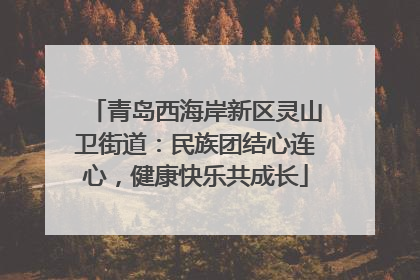 青岛西海岸新区灵山卫街道：民族团结心连心，健康快乐共成长