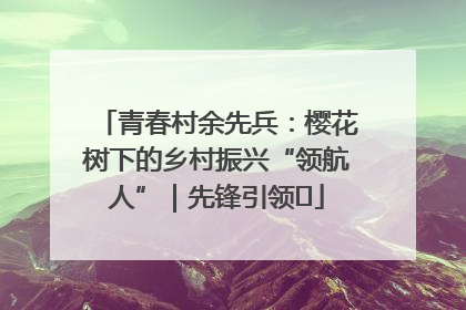 青春村余先兵：樱花树下的乡村振兴“领航人”｜先锋引领⑪