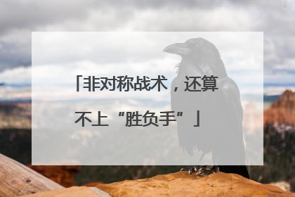 非对称战术，还算不上“胜负手”