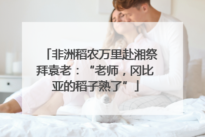 非洲稻农万里赴湘祭拜袁老：“老师，冈比亚的稻子熟了”