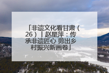 非遗文化看甘肃（26）丨赵星萍：传承非遗匠心 剪出乡村振兴新画卷