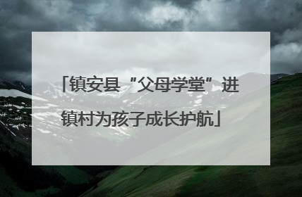 镇安县“父母学堂”进镇村为孩子成长护航
