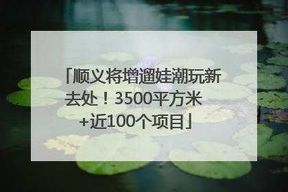 顺义将增遛娃潮玩新去处！3500平方米+近100个项目