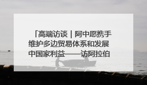 高端访谈｜阿中愿携手维护多边贸易体系和发展中国家利益——访阿拉伯议会议长亚马希