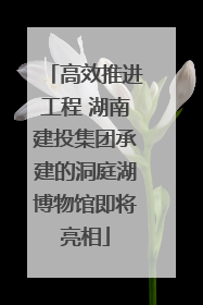 高效推进工程 湖南建投集团承建的洞庭湖博物馆即将亮相