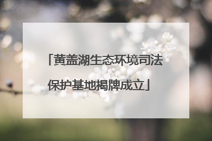 黄盖湖生态环境司法保护基地揭牌成立