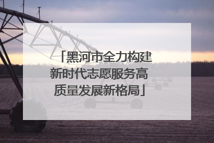 黑河市全力构建新时代志愿服务高质量发展新格局