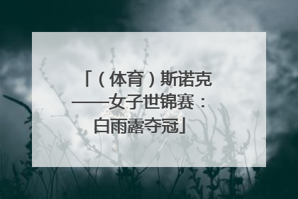 （体育）斯诺克——女子世锦赛：白雨露夺冠
