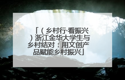 （乡村行·看振兴）浙江金华大学生与乡村结对：用文创产品赋能乡村振兴