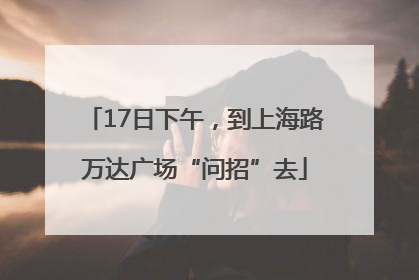 17日下午，到上海路万达广场“问招”去