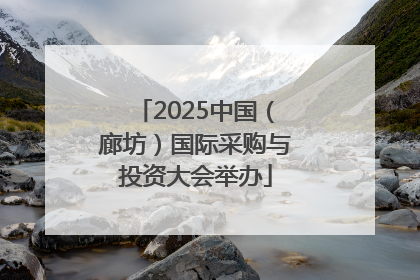 2025中国（廊坊）国际采购与投资大会举办