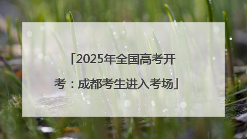 2025年全国高考开考：成都考生进入考场