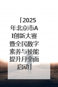 2025年北京市AI创新大赛暨全民数字素养与技能提升月全面启动