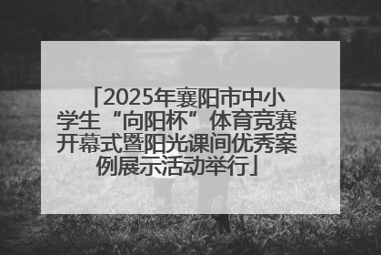 2025年襄阳市中小学生“向阳杯”体育竞赛开幕式暨阳光课间优秀案例展示活动举行