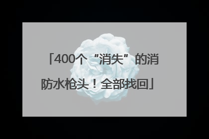 400个“消失”的消防水枪头！全部找回