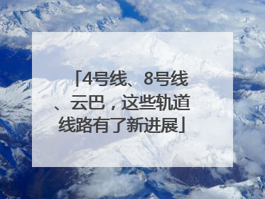 4号线、8号线、云巴，这些轨道线路有了新进展