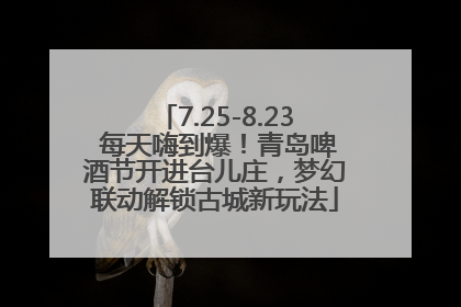 7.25-8.23 每天嗨到爆！青岛啤酒节开进台儿庄，梦幻联动解锁古城新玩法